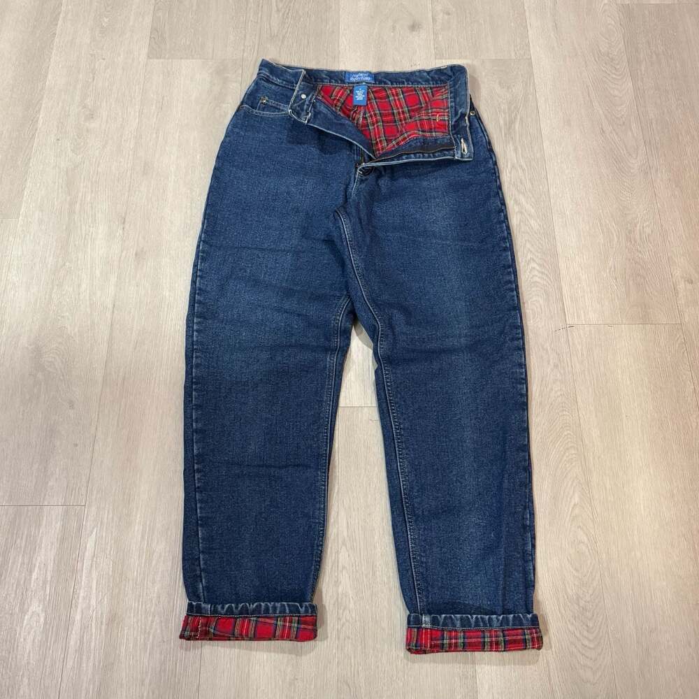Natural Reflections Flannelโ Lined Relaxed Jeans Size 12